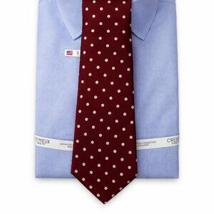 Cremieux Signature Collection Burgundy Polka Dot Silk Tie